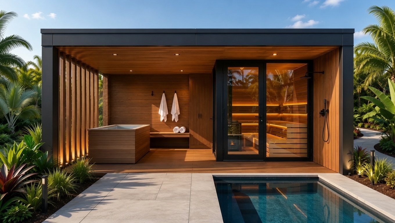 DBOX sauna in daylight